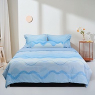 Bộ 5 món drap áo gối kèm mền Stefani ST200054 - Bộ chăn ga gối cotton 1m6x2m 1m8x2m