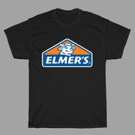 Elmers Glue Logo Mens Black Tshirt Size S To 3Xl