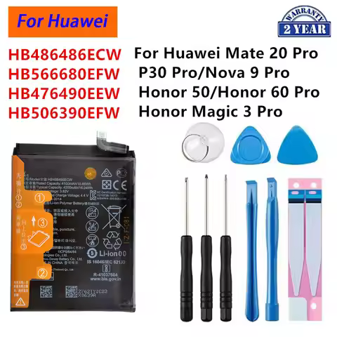 HB486486ECW HB506390EFW HB476490EEW HB566680EFW Battery Battery For Huawei P30 Pro/ Mate 20 Pro/ Hon