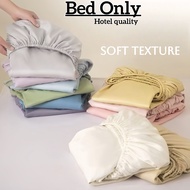 Bedsheet Only Fully Garterized Bedsheet Single/Double/Queen/King Size Plain Bedsheet