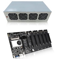 WLLW One Set BTC Mine MotherBoard BTC-T37 4GB DDR3 + 4 Fans Chassis Cooling Fan High-performance Energy Saving