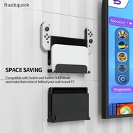 flashquick Wall Hanging Holder  for Nintendo Switch/Nintendo Switch OLED Host Wall Mount Storage Support for NS OLED Game Console Nice