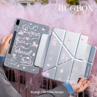 เงิน ผ้าซาติน เจ้าหญิงดรีมแลนด์เคสไอแพดเข้ากันได้กับไอแพด มินิ 7 ไอแพด 10 แอร์ 7/6/5 โปรไอแพด 11 129