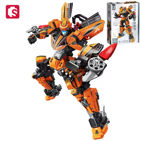 SEMBO BLOCK 672pcs Robo Suit Series Car Deformation Model Assembly Building Block Bricks Kids Toys f