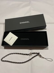 Chanel手機掛繩 吊飾 皮穿鍊 稀有款