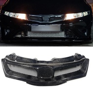 For Honda Civic FN FK FN2 TYPE R 2006-2012 Front Grille Racing Grills Carbon Fiber Car Upper Bumper 