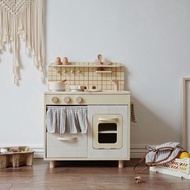 WOODEN KITCHEN VINTAGE - COOKING TOY KITCHEN PRETEND PLAY - EDUCATIONAL TOY