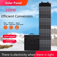 【รับประกัน 1 ปี】Solar Panel 100W 200W 400W แผงโซล่าเซลล์ แผงเซลล์แสงอาทิตย์แบบพกพาพับได้
