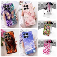 Clear Cover Honor X6B Case Cute Cat Fashion Butterfly Funny 2D Painted Casing Honor JDY-LX1 JDY-LX2