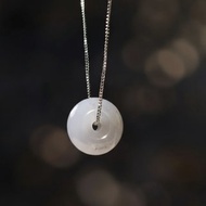 【願‧平安】冰種翡翠平安扣項鍊 | 天然緬甸玉A貨翡翠 | 送禮