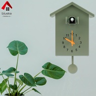 Cuckoo Clock with Chimer Minimalist Cuckoo Sound Clock with Pendulum Delicate Cuckoo Clock Bird House Battery Powered  SHOPCYC4594