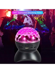 1 pieza de luz de bola mágica con altavoz Bluetooth para ambiente de fiesta disco, karaoke, linterna, iluminación ambiental de habitación
