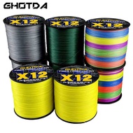 Ghotda X12/9 Japan Original Fiber Fishing Line 100m 0.128mm-0.47mm 13.2LB-132LB PE Braided Super Str