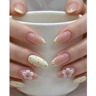 Nail box handmade fake nails with simple and lovely 3D flower motifs (H0114)