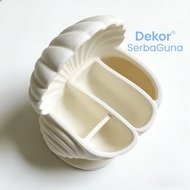 Aesthetic Shell Table Organizer - Multifunctional Storage for Pens