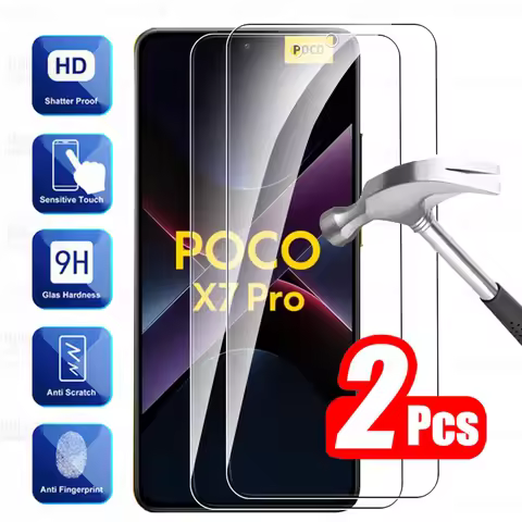 For Xiaomi Poco X7 Pro Glass 2Pcs Tempered Glass On Pocco Poko Poxo Little X7Pro PocoX7Pro 5G Global