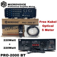 Amplifier Karaoke Microvoice Pro 2000 BT Original With Optical And Bluetooth