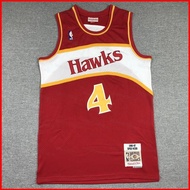 BS1 Atlanta Hawks NBA Jersey No.4 WEBB Retro Classic Jersey Sports Vest Commemorative City Edition P