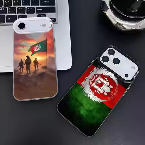 Afghan Afghanistan Flag Phone Case For iPhone 12 13 14 15 16 17Pro Max Plus Protect Plating Phone Co