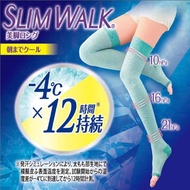 *現貨包郵* 日本製造 SLIMWALK 美腿長筒涼感露趾壓力襪,睡眠型,長筒, 緑松石藍色
