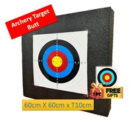 Archery Target Butt / Board (60cm x 60cm x 10cm) Free 1pc Target Face per unit *** Maximum Order 3 U