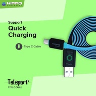 Hippo Teleport 2 Data Cable Type C Type C Android 200cm Fast Quick Charge Led Light Indicator