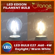 LED BULB / A60 4W / E27 / DAYLIGHT / WARMWHITE / LED EDISON FILAMENT BULB / MENTOL LAMPU