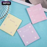 hhh34ertoy> 50pcs 7*7CM Blue/Pink/Purple/Yellow Paper Cards Hair Accessories Jewelry Display Card Fa