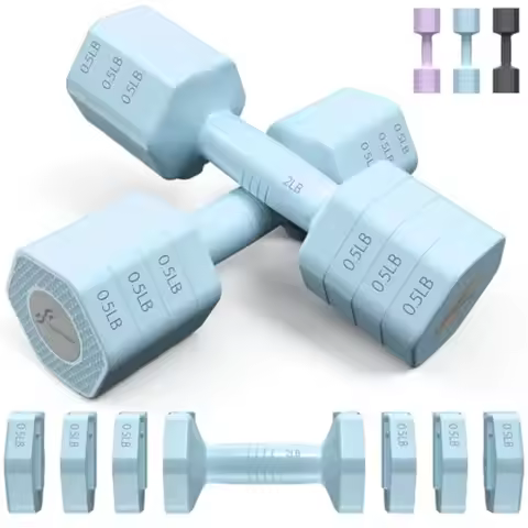 Adjustable Dumbbells Hand Weights Set: 4 In 1 Weight Each 2lb 3lb 4lb 5lb Free Weights Dumbbells Set