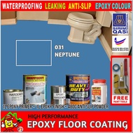 031 NEPTUNE • 1L Epoxy Coating Set 2+1 c/w Painting Toolset • Refurnishing Floor • No Hacking