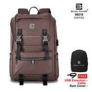 Bruno Cavalli NEW GEN Men's Sling Bag USB Backpack 86018 - 21L Backpack - Brown LARGE WATERPROOF COO