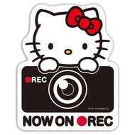 Sanrio - 日本Hello Kitty汽車警示貼紙-行車記錄儀錄影貼紙[1張]