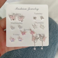 Ready stock -Buy 3 Get 1 Free Gift Delicate Candy Sweet Resin Holiday Flower Stud Earrings Set For W