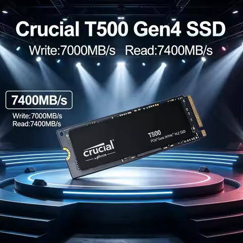 Original Crucial T500 1TB PCIe4 NVMe M.2 Solid State Drive 7300MB/s Internal Game SSD For PC PS5 Not