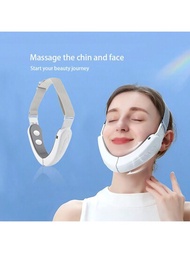 1入組微電流臉部按摩器，配有EMS肌膚按摩和智能設計，用於臉部美容護理，作為下巴和臉部按摩工具，女性假日禮物