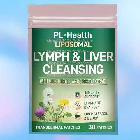 30 Patches Liposomal Lymphatic Drainage Transdermal Patches with Milk Thistle Supports Liver Cleanse
