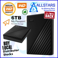 (ALLSTARS) (LATEST Generation) WD 6TB My Passport Portable USB3.2 Gen 1 / USB3.0 HDD / Hard Drive (B