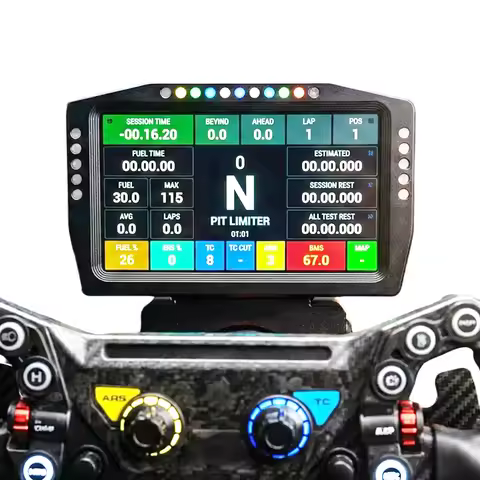7-inch Dashboard DDU for PC Simracing Games Multi-functional Gear Display for Simagic FANATECMOZA RA