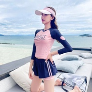 【2025 2-Piece Swimsuit Set】Rash guard swimsuits Terno for Women Top + Short Terno Two Pieces Swimwea