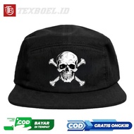 Texboel id Black Snapbleck Hat 5 panel hat Cool Logo using DTF
