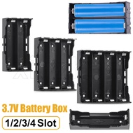 3.7V Batteries Holder Storage Box / 1 2 3 4 Slots ABS 18650 Battery Power Bank Cases / DIY Lithium Batteries Container With Hard Pin