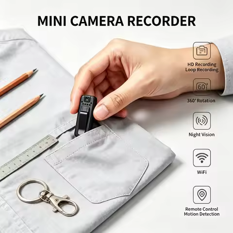 Z2 Portable Mini Body Camera Recorder, 1080P HD Wearable Video Cam With Night Vision, 360° Adjustabl