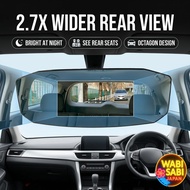 CAR MATE M44 Rear View Mirror 240mm Wide Angle Curved Room Mirror Night Vision