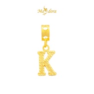 MASDORA 916 Gold Charms Charm Emas ~ Alphabet K (EMAS 916/22K)