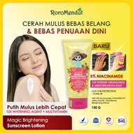RORO MENDUT Glutathione Arbutin Magic Whitening Sunscreen Lotion SPF 50 PA+++|BPOM HALAL Instant Ton