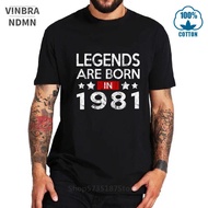 Vintage Legends Are Born In 1981 T Shirt Men Retro Made In 1981 T-Shirt For Husband Friend Brother Birthday Gift Tee Shirt Large Size XS-4XL-5XL-6XL
