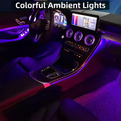 3/64 Colors Ambient Lights For Mercedes Benz W205 AMG C GLC Class Coupe C43 C63 X253 Air Vent Nozzle