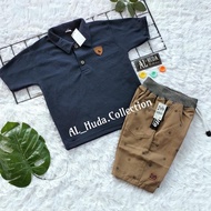 Children's Suit Boys' Clothes Collar T-shirt Printed Shorts 1 2 3 4 5 6 7 8 9 10 years [GLM.01Jn22x]