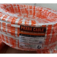 READY !! Kabel Listrik PRABA 2x1,5 50Meter Praba cable 50 Meter Asli