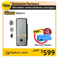 Yale YDG 413A Fingerprint , Pin (Single) Glass Digital Door Lock